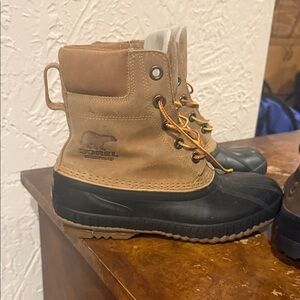 Sorel Brown and Black Waterproof Boots